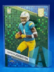 2023 Donruss Elite Green Disco #176 Quentin Johnston RC - Los Angeles Chargers